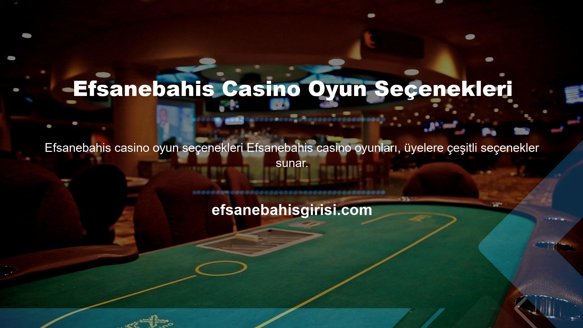 Casino hizmetlerine girdiğinizde, kumar kategorileri de dahil olmak üzere çok çeşitli seçeneklerle karşılaşacaksınız
